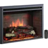 Western Electric Fireplace Insert with Fire Crackling Sound, Remote Control, 750/1500W, Black, 33 1/16 Inches Wide, 25 9/16 1