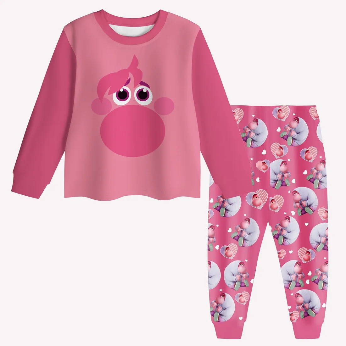 thumbnail image 1 of Disney-Pijama de manga larga para niños, ropa de dormir de 2 piezas, con estampado de Anime Joy Anxiety, Anger, triste, Fear, Kawaii, para regalo, 1 of 5
