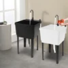 49*40.5*30cm White/black Freestanding Utility Sink with Zinc Alloy Finish 1-Handle Faucet 1