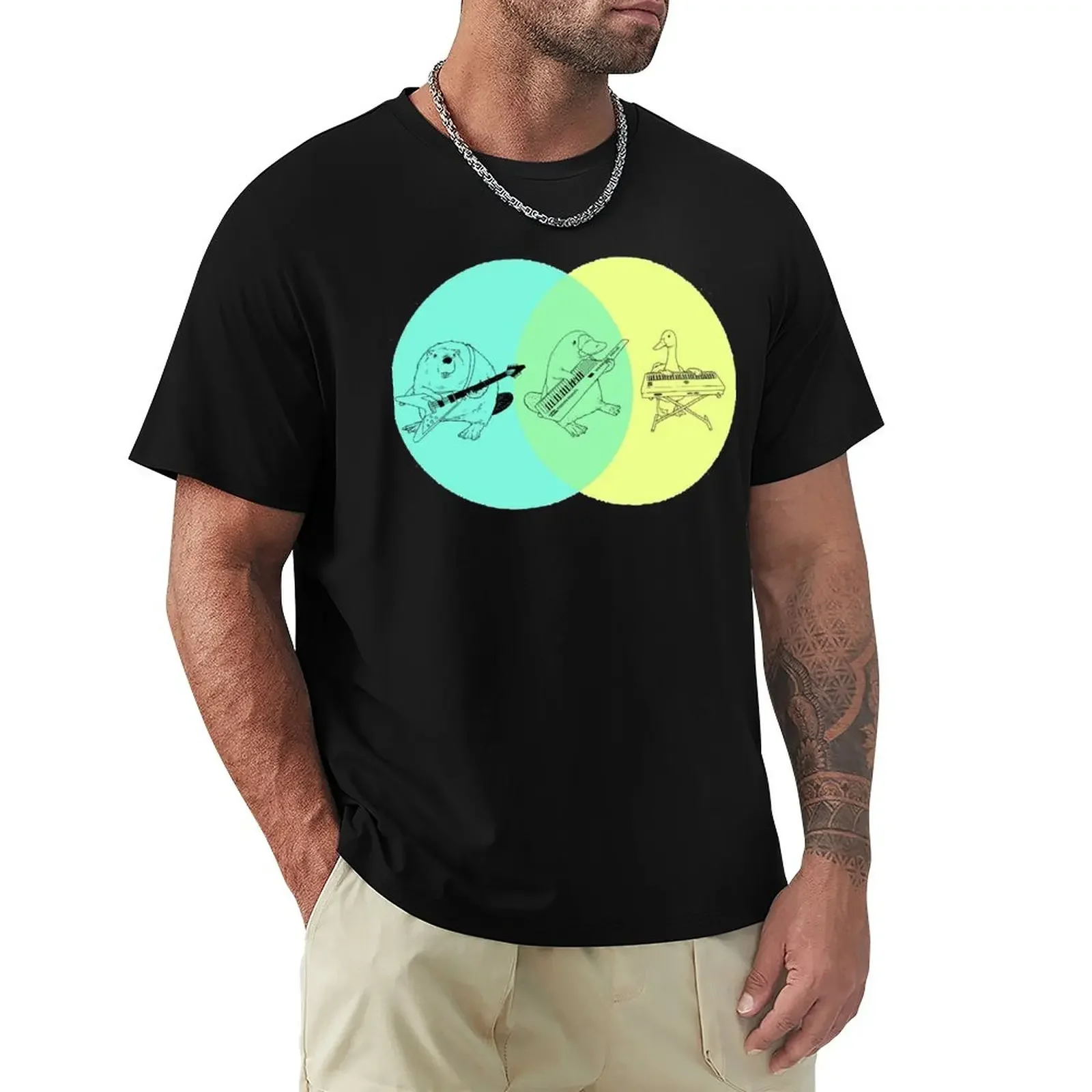 Keytar Platypus Venn Diagramma Essential T-Shirt Plus Size Top Hippie Clothes Mens Clothes