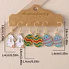 6pcs/set Rabbit Egg Design Dangle Earrings for Women Cute Fashion Cartoon Easter Earrings Party Jewelry Gifts 3