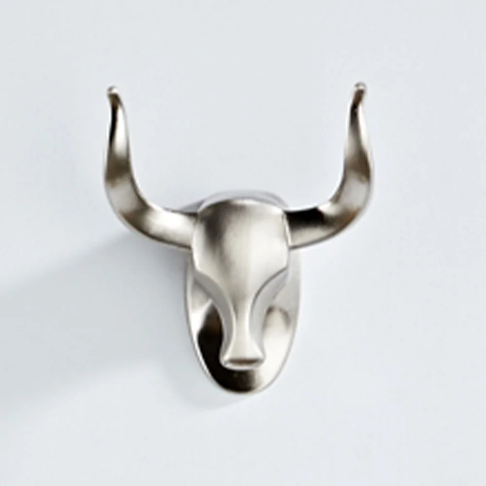 

Household Creative Wall Hook towel Stylish Cow Head Shaped Hook Heavy Duty Wall Mounted No Drilling Hook hat hanging hooks