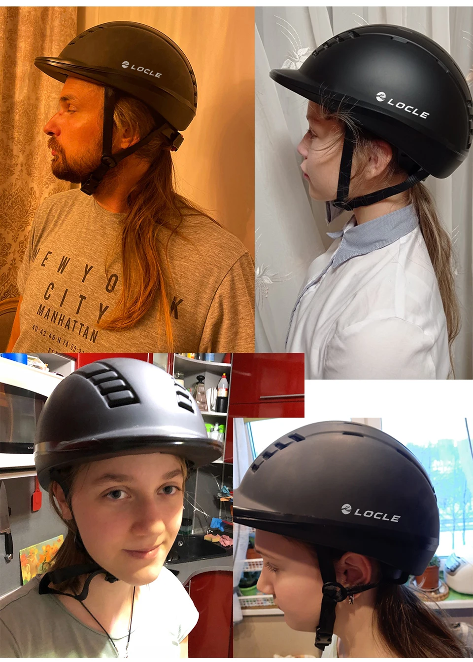 LOCLE Frauen Männer Halbe Abdeckung Sport Schutz Anti Auswirkungen Kappe Reit Helm Erwachsene Reiten Schutz Hut Pferd Ausrüstung – Detail 9
