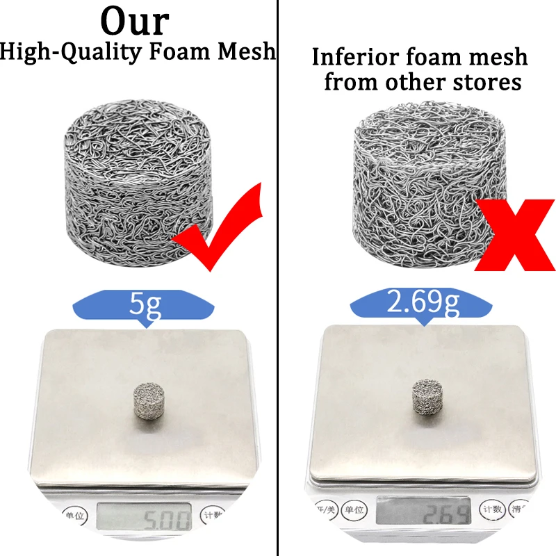 ROUE Foam Runner Snow Foam Cannon Orifice Nozzle Foam Lance Filter Mesh Tablet for High Pressure Foam Pot Sprayer Mesh Filters 5