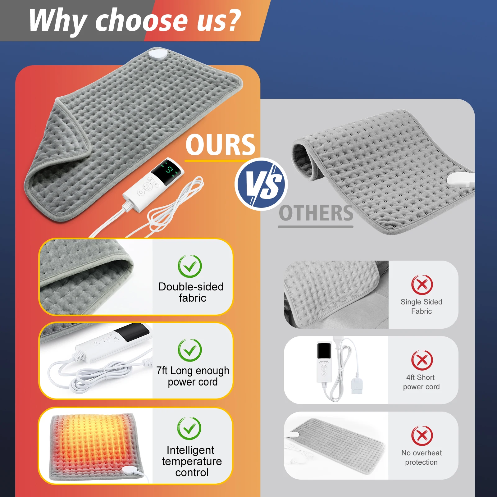 Electric Heating Pad Winter Warm For Bed Blankets Office Home Foot Hand Warmer Sheet Camping Heater 110V 220V Washable 60*30CM