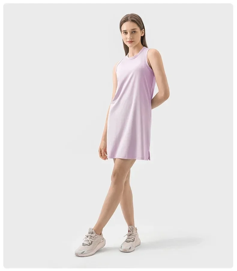 Lemon Women Dresses Golf Wear Dresses On Offer Large Size Outdoor Jogging Yoga Sport Leisure Commuting Sleeveless Summer Dresses
