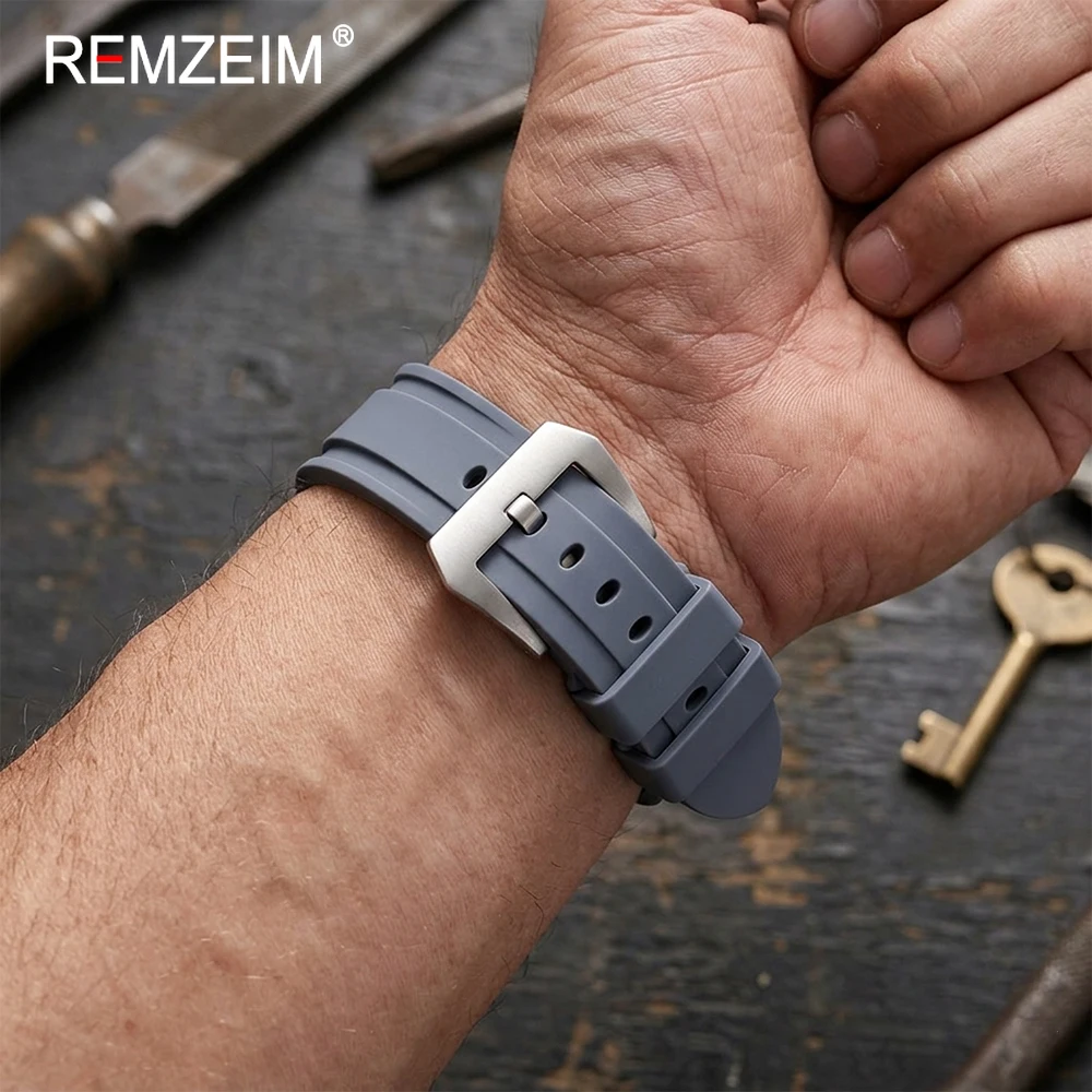Waterproof Silicone Sport Watch Strap - Durable & Comfortable Replacement Wristband