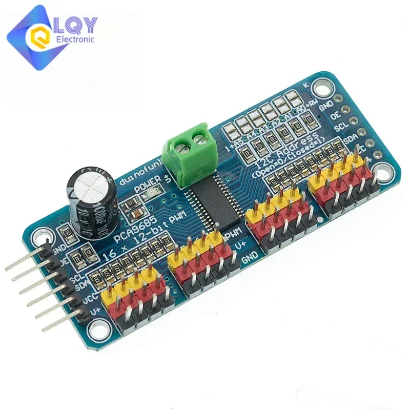Lqy 16 Canali 12-Bit Pwm/Servo Driver-I2C Interfaccia Pca9685 Modulo Raspberry Pi Shield Module Servo Shield