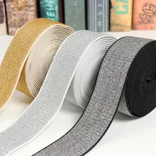 5Meter Shiny Fold Over Elastic Band Spandex Satin Band For Hair Tie Headband Clothing Dress Sewing Lace Trim Elastic Rubber Band