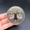 60mm Natural Selenite Stone Crystal Seven Chakras Reiki Healing Disc Chassis Crafts  Collection Home Decor Ornament Gift 4
