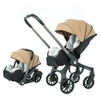 UE en Stock 4In1 bébé poussette, poussette multifonctionnelle pliable avec siège auto landau Portable bébé poussette 3in1 1