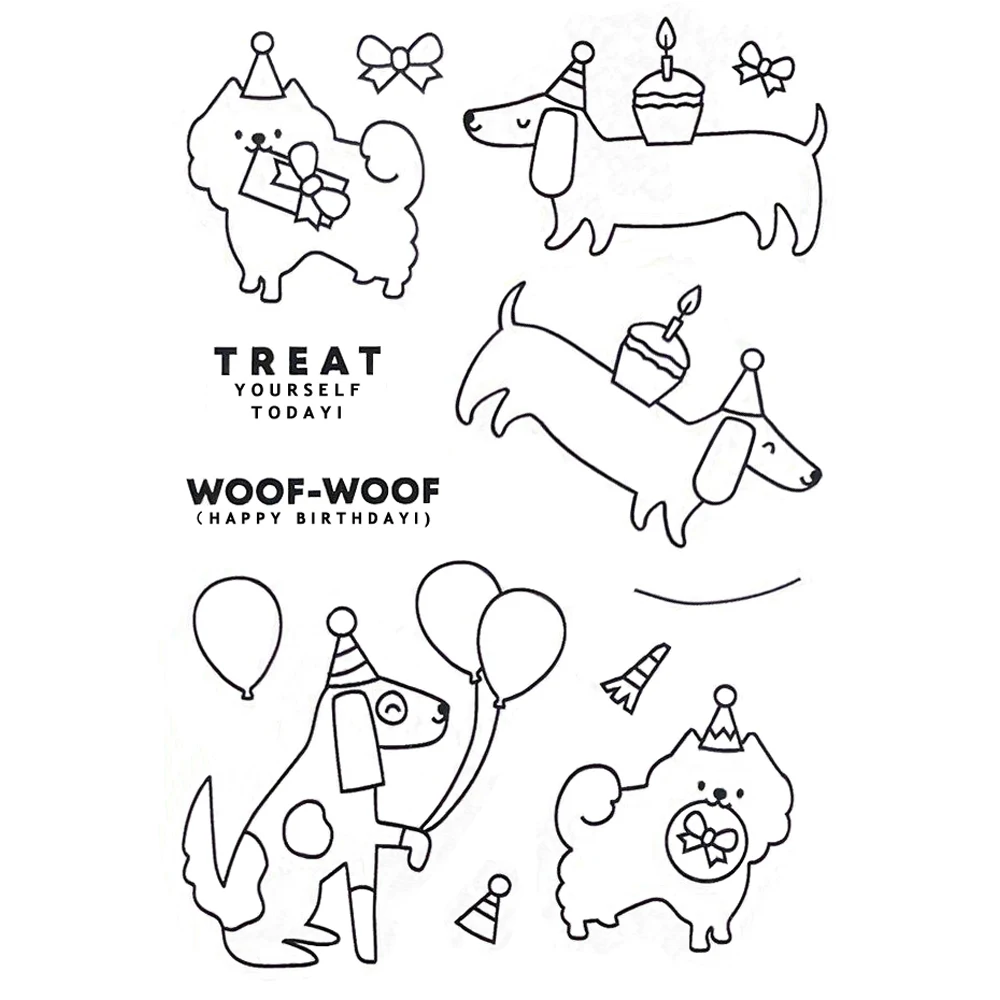 

Dog Transparent Clear Silicone Stamp/Seal for DIY scrapbooking/photo album Decorative clear stamp