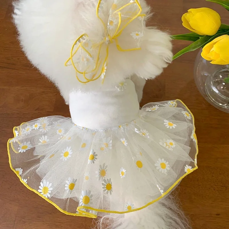Summer Strawberry Dog Dress - Cute Mesh Suspender Skirt for Pets