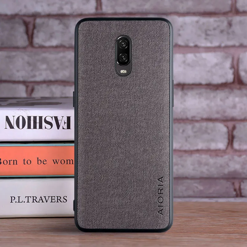 Luxury Textile Leather Skin Phone Case - Soft TPU and Hard PC Cover