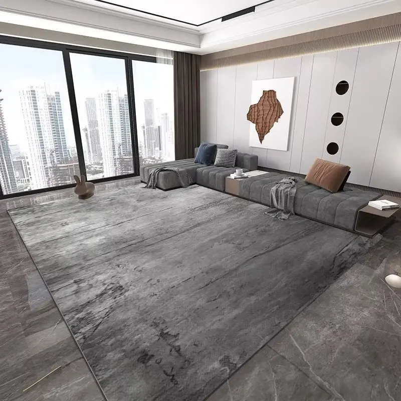 

Grey Simple Carpets for Living Room Abstract Art Home Carpet Light Luxury Splash Ink Bedroom Rugs Decoration Non-slip Floor Mat