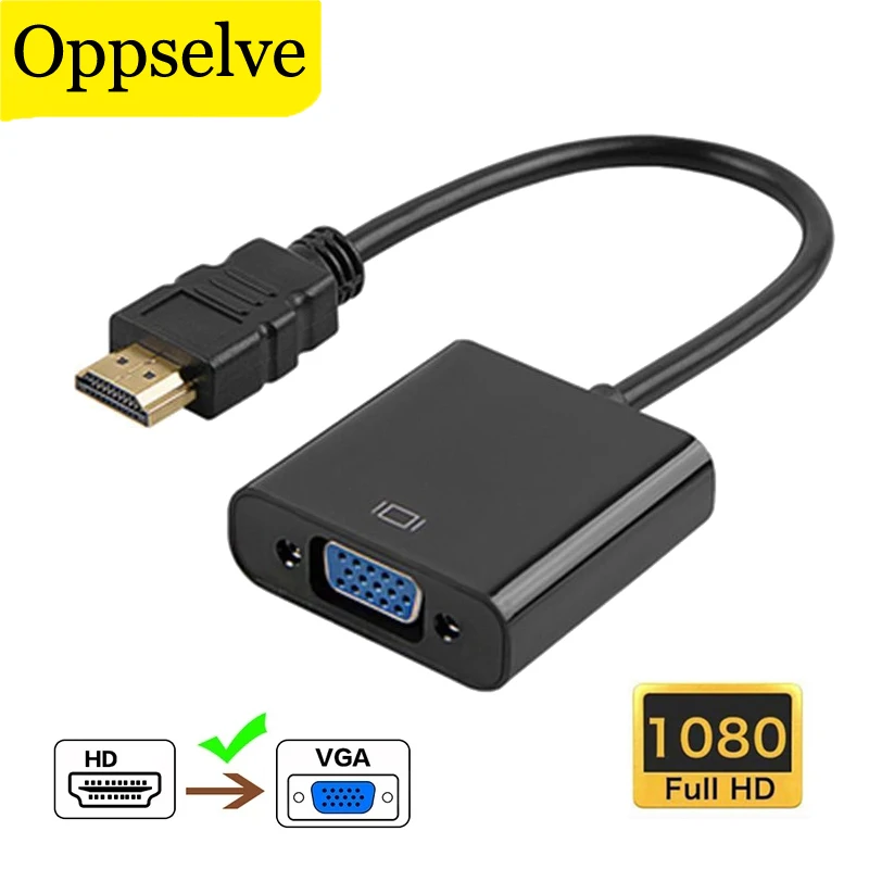 

HDMI-Compatible Male To VGA Female Cable Adapter For PC Laptop HDTV Box Computer Display Projector HD 1080P Display Converter