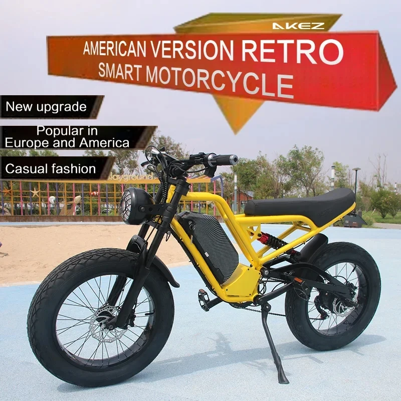 Electric Bicycle for Adult, Lithium Battery, 750W, 1500W, 20 in, 45 km/h, 18Ah, Electric Bicycle