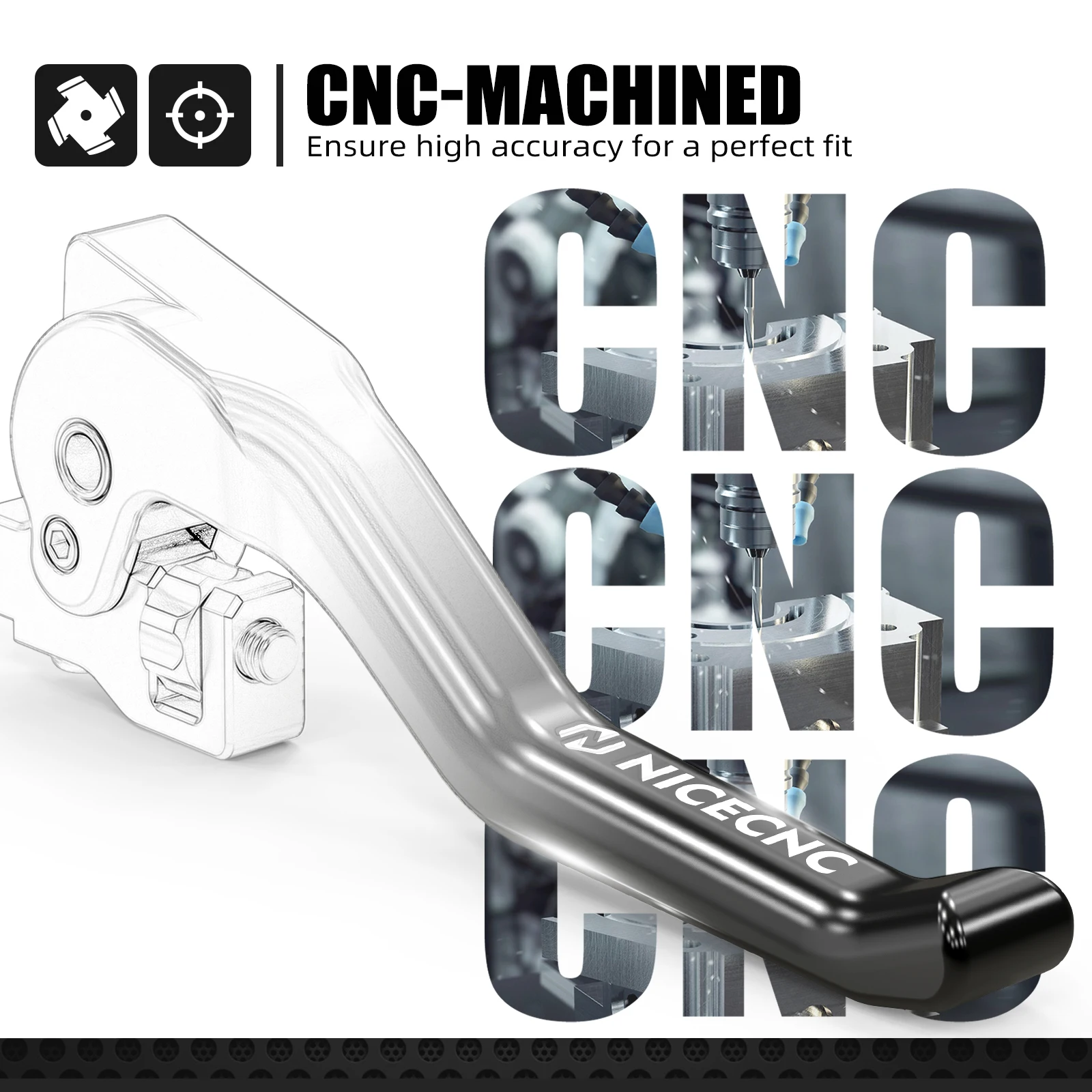 NICECNC Kurze Brems- und Kupplungshebel für KTM EXC 300 EXCF 350 SX 125 SXF 450 XCW 500 XCF 250 XC-W 300 SX-F 250 XC 300 2014-2023 – Detail 29