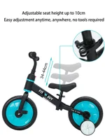 Vélo d'apprentissage pour tout-petits, jouets de vélo avec roues auxiliaires et pédales amovibles pour garçons et filles de 2 à 5 ans, montage facile 6