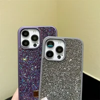 For iPhone 16 Plus 15 14 13 12 11 Pro Max Luxury Glitter Diamond Shiny Rhinestone Shockproof Anti-fall Protective Phone Case 2