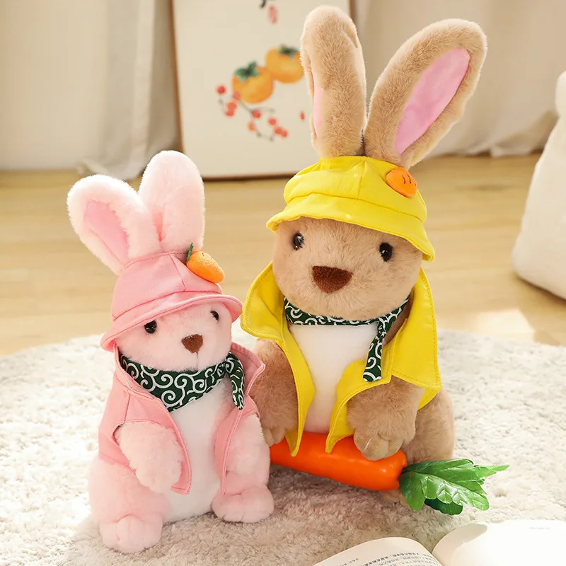 

33/45cm Simulation Rabbit Plush Toys Soft Stuffed Rabbit Cosplay Doll Birthday Gifts for Children Baby Accompany Sleep Toy