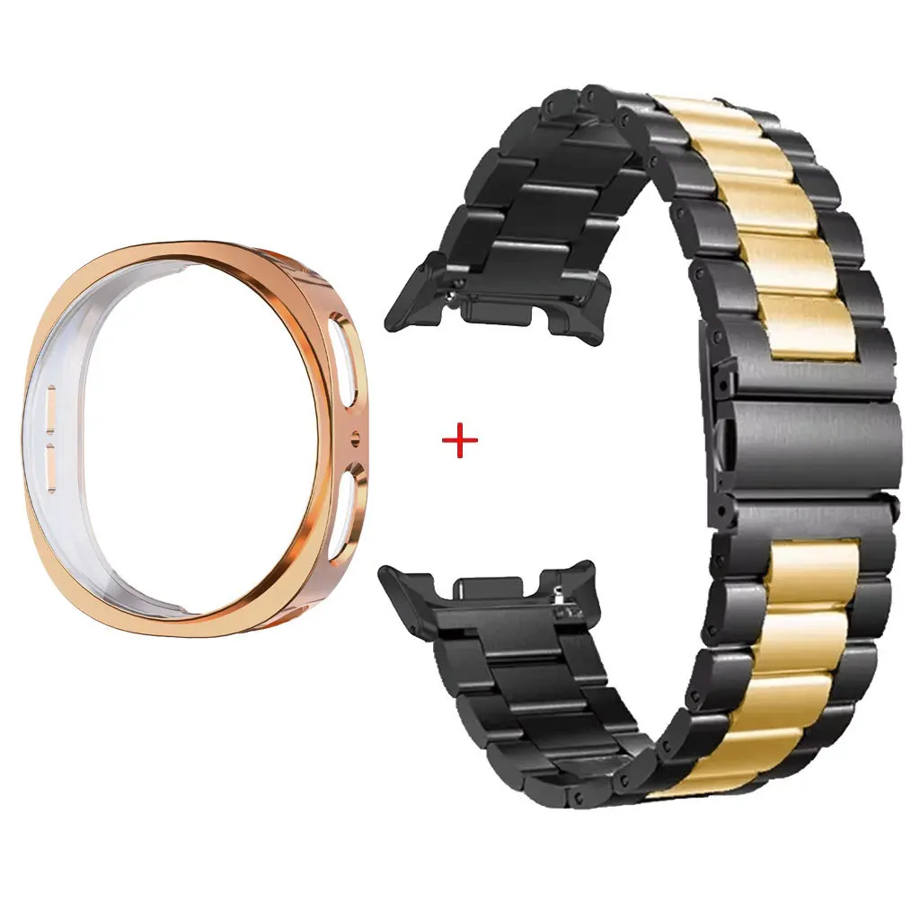 Luxury Stainless Steel Metal Strap with Full Coverage Case - Premium Bracelet Accessory