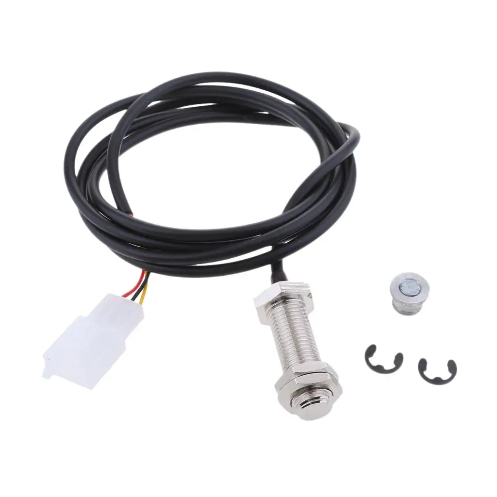 Odometer Sensor Cable With 2 Magnets for ATV Scooter Motorcycles Digital Odometer Speedometer Tachometer 3 pins Sensor Cable