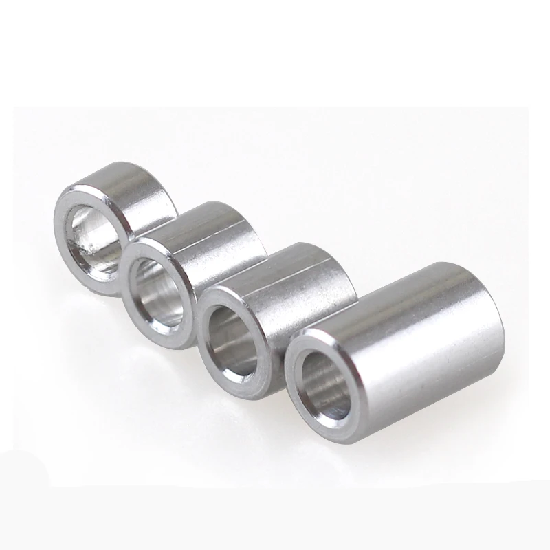 M3 M4 M5 M6 M8 M10 Aluminum Bushing Washer Gasket Round Hollow No Thread Standoff Spacer 5/10pc Thickness 2/3/4/5/6/8/10/12/30mm