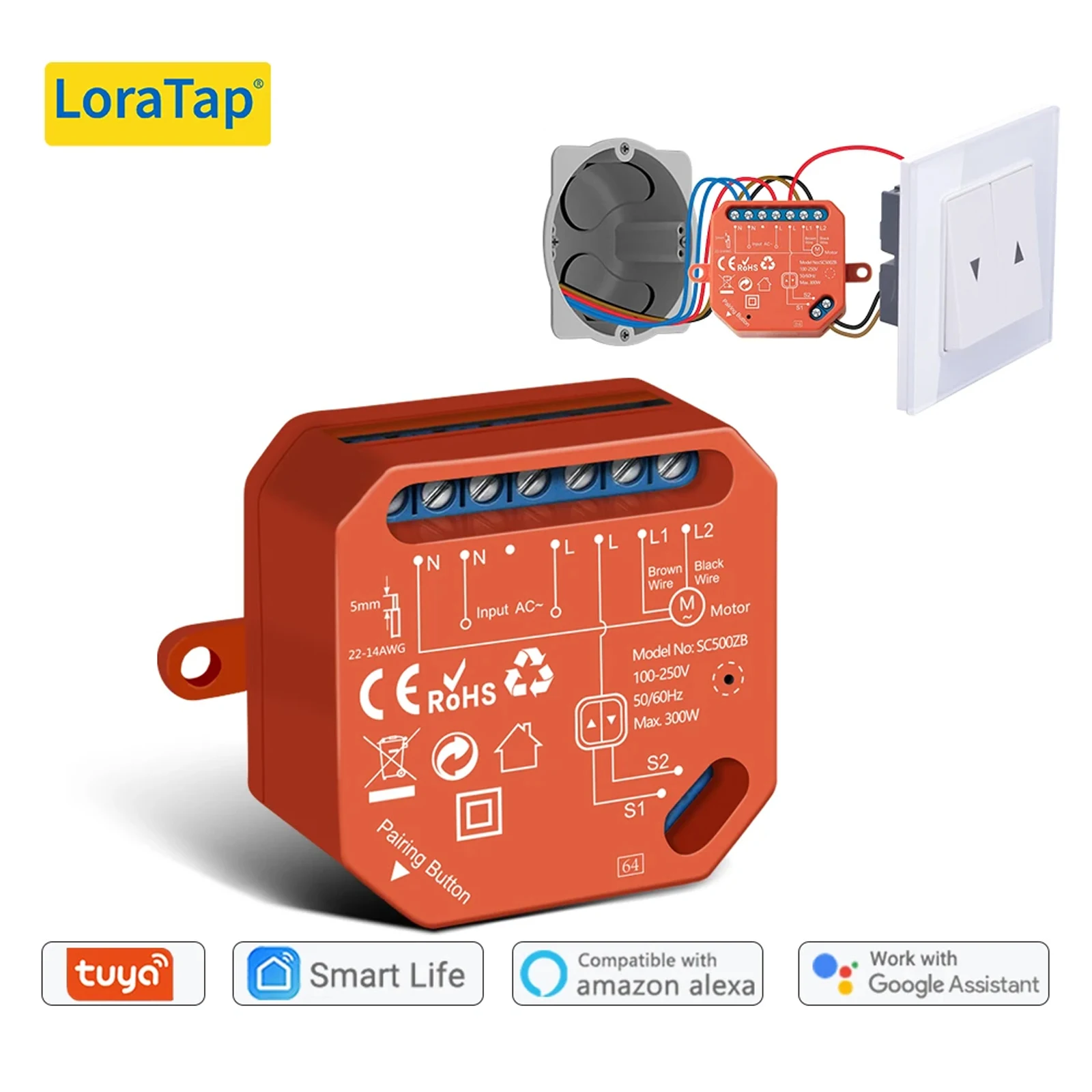 LoraTap Zigbee ผ้าม่านโมดูลสำหรับลูกกลิ้งชัตเตอร์ตาบอดมอเตอร์ DIY Tuya สมาร์ทโดย Google Assistant Alexa Zigbee2Mqtt 1