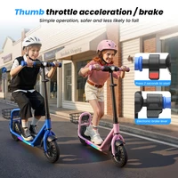 Trottinette électrique iScooter iK7 pour enfants, 8,5 pouces, siège et panier amovibles, guidon réglable en hauteur, moteur 250W, 3 vitesses, lecture de musique Bluetooth, commande par application, trottinette électrique pour l'extérieur 4