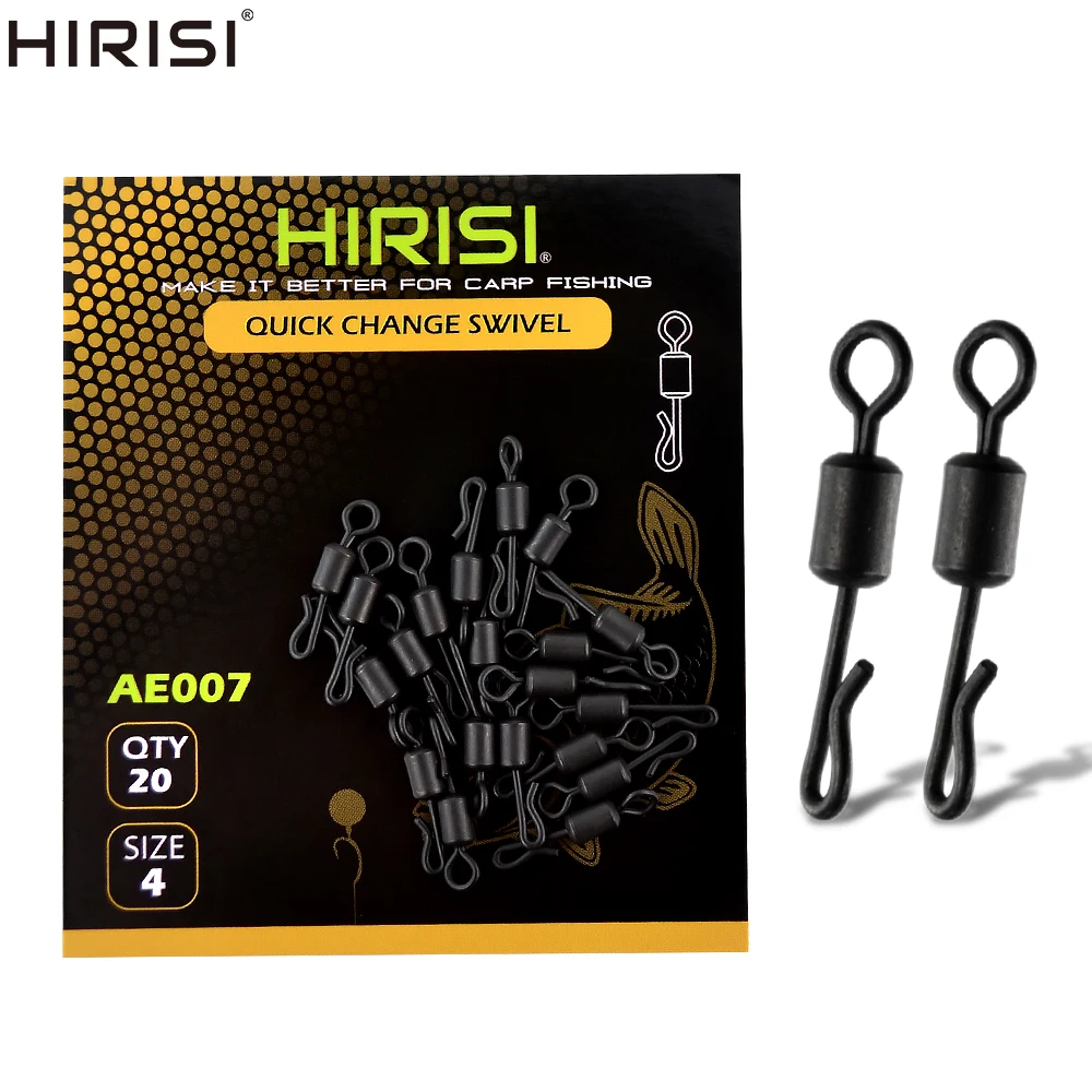 20pcs Carp Fishing Swivels Quick Change Stainless Steel for Carp
