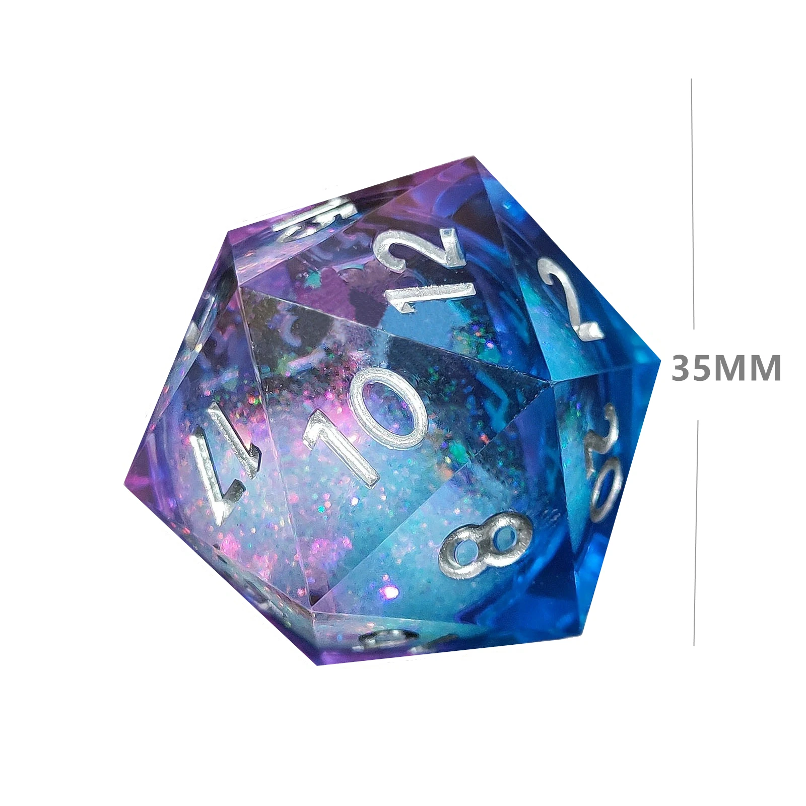 MINI PLANET 35mm D20 Liquid Core Dragon Eye Dice Polyhedron 20 sided Dice DND For RPG D&D D20 Desktop Game