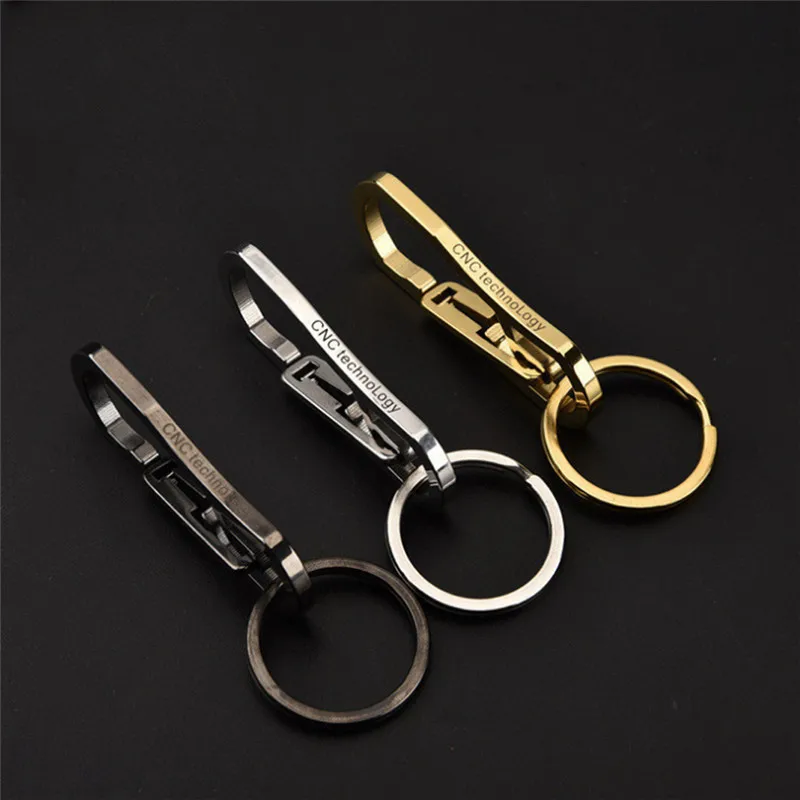 Titanium Carabiner Keychain EDC Quick Release Hooks With Titanium Key Ring Heavy Duty