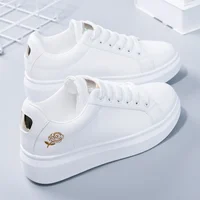 Shoes 2023 Women Running Spring Autumn Fashion White Breathable Embroidered Flower Lace-Up Casual Sneakers Zapatos De Mujer 1