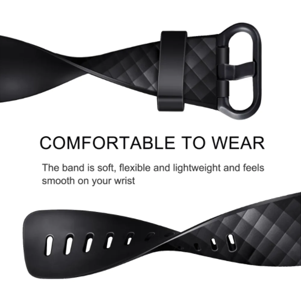 Fitbit Charge 4용 실리콘 스트랩 밴드 Fitbit Charge 3 SE Charge4 3용 팔찌 교체용 손목 밴드 Smartwatch 액세서리