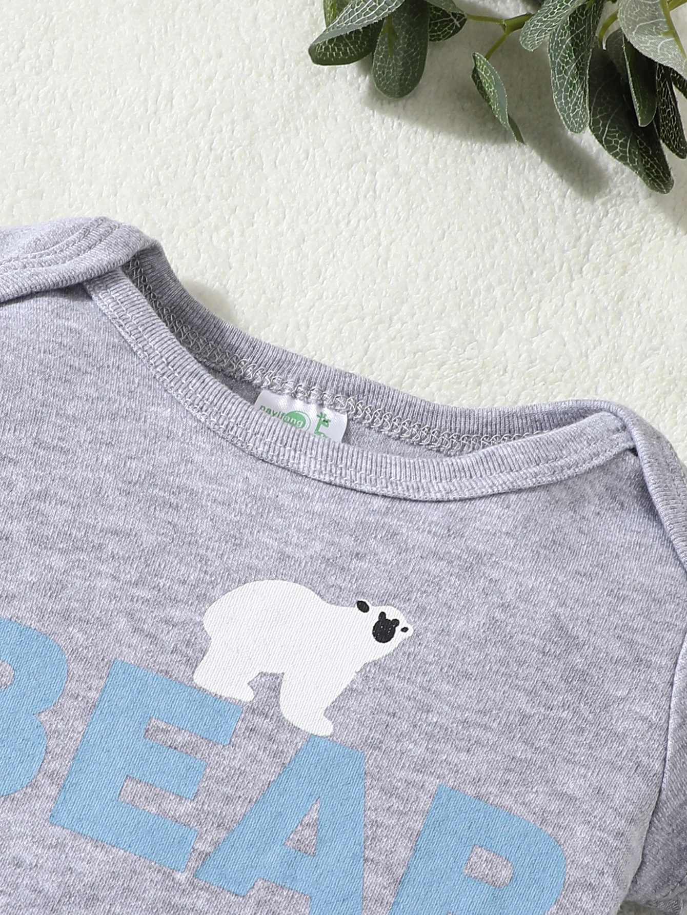 3PCS Bear Print Baby Jumpsuits 5