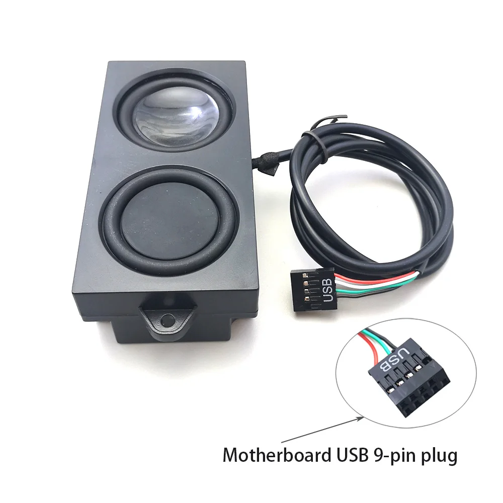 Computer case with built-in speaker, 5-watt speaker, sound card, motherboard, 9-pin speaker, subwoofer 2