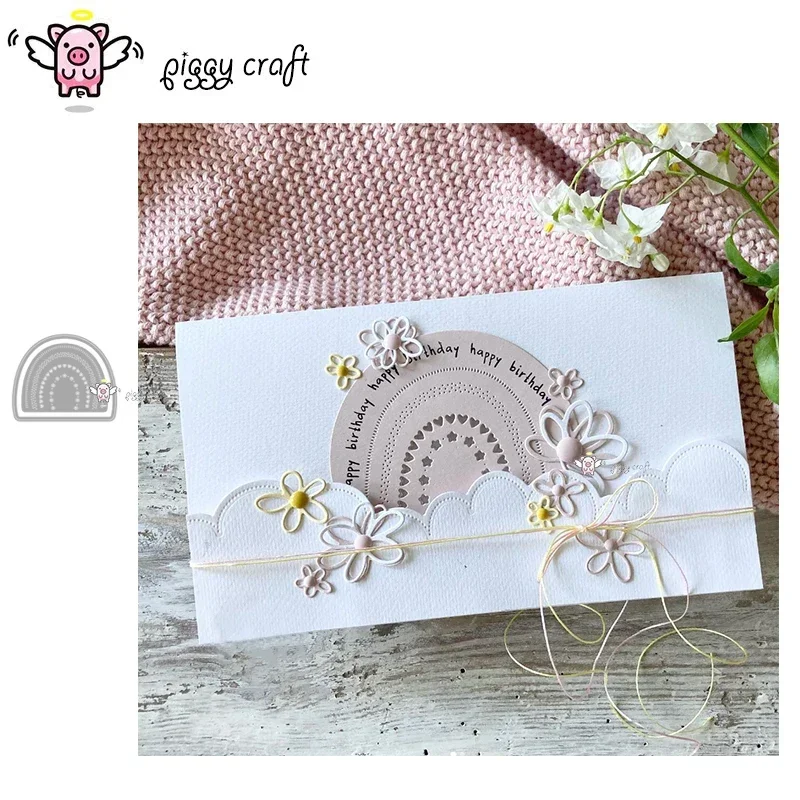 Mmao Craft Metall-Stanzformen, Schablonen, Sterne, Liebe, Regenbogenrahmen, Scrapbook-Papier, Bastelmesser, Schablonen, Stanzformen
