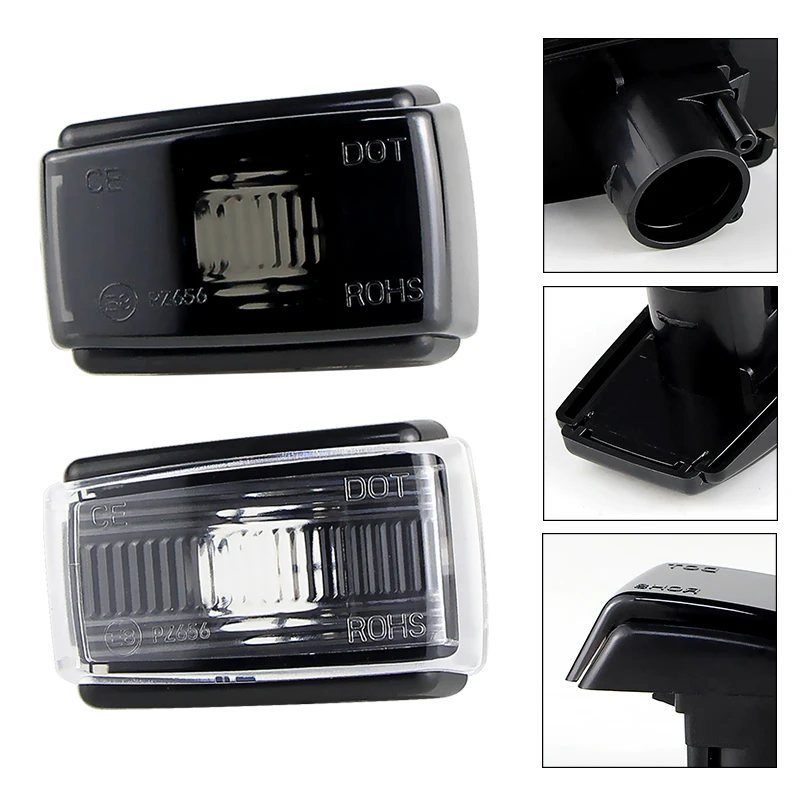2PCS ABS 플라스틱 펜더 사이드 마커 라이트 커버 볼보 240 260 262 740 760 780 850 940 960 C70 V40 V70 V90 S40 S70 S90