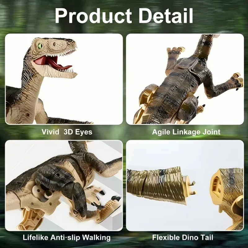 Remote Control Dinosaur Toys for Kids 3 4 5 6 7 8-12 - RC Toys with Roaring Sounds - Walking Robot Dinosaur Toy Gift for Boys Gi 4