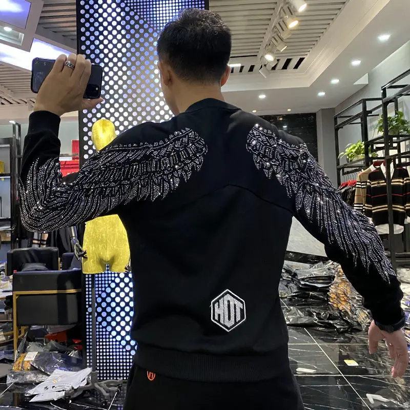 Pullover Sweatshirt Designer Rhinestone Men's tops plein ali new brand designer