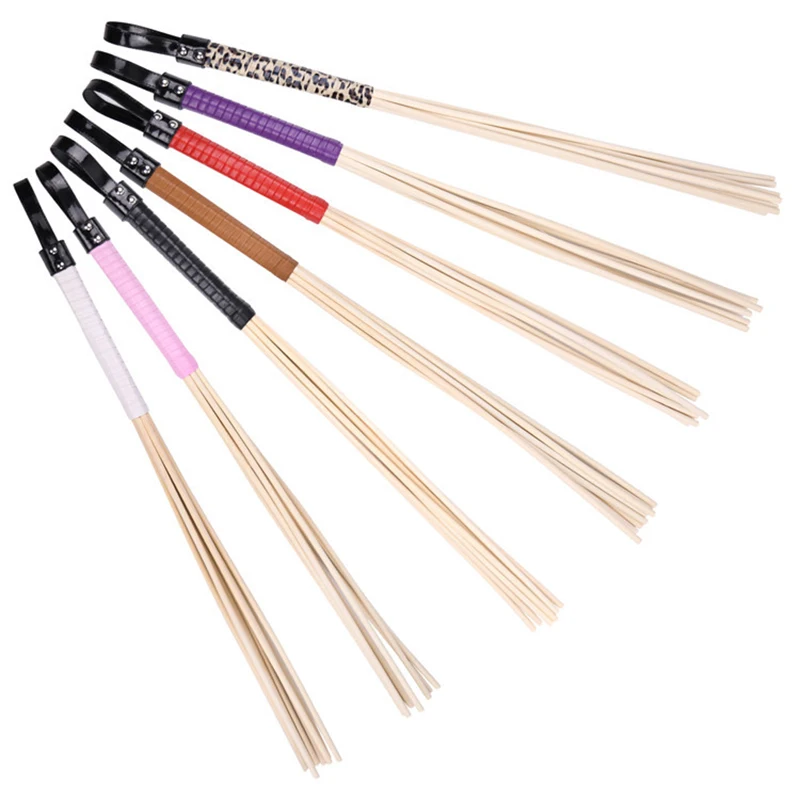 8 In 1 Natural Rattan 60CM Long Riding Crop Flogger Horse Training
