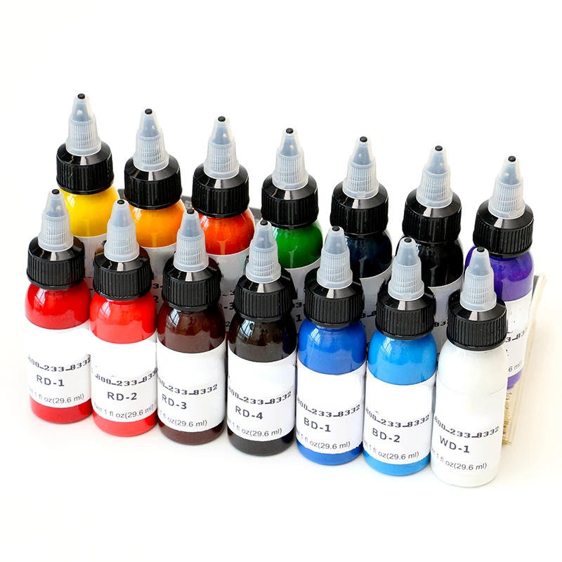 14Colors 30ml/Bottle Professional TattooInk For Body Art Natural Plant Micropigmentation Pigment Permanent Tattoo Ink