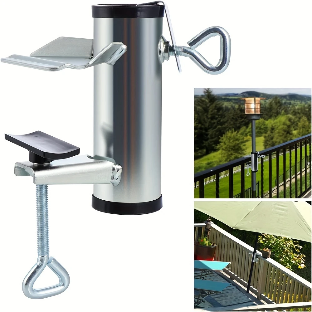 1pcs Outdoor Terrace Umbrella Clip Deck Bench Partner Frame Fixed Clip Railing Boat Pole Fence Wild Dining Table Fixed Fixture 3