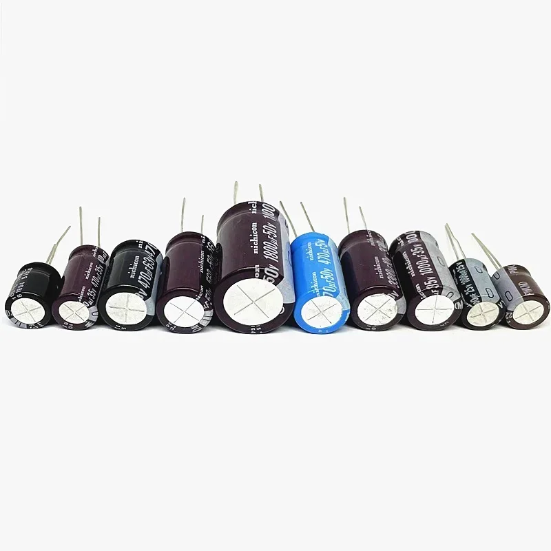 Electrolytic Capacitor, Nichicon, 6.3V-50V, 2.2-4700uF
