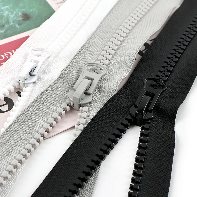 Adjustable Resin Zipper with Double Sliders