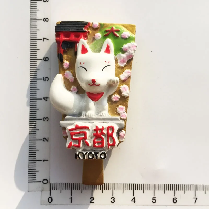 Giappone Lucky Cat Stick Giappone Magnete Frigorifero Magnete Decorazione Sticker Souvenir Resina Artigianato Lavagna Cucina