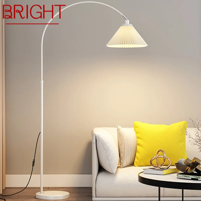 

BRIGHT Nordic Fishing Floor Lamp ModernFamily Living Room Bedroom Creative LED Decorative Standing Light