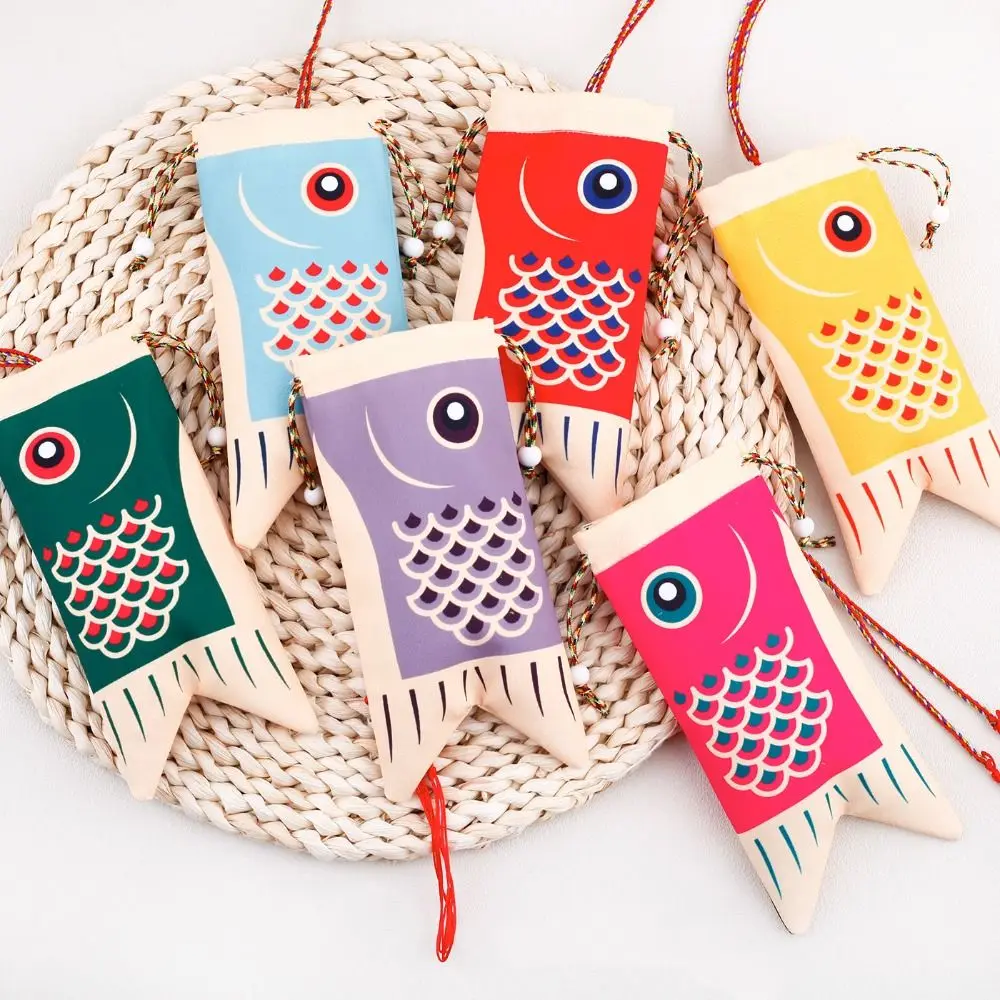 

Fashion Lucky Pouch Car Hanging Pendant Small Item Bag Koi Carp Blessing Bag Japanese Style Sachet Coin Purse Jewelry Bags
