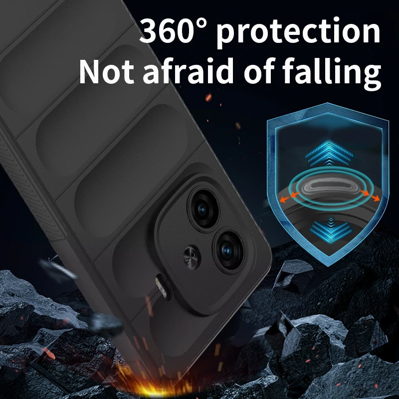 VIVO iQOO Z9 Turbo Z9X 5G back cover soft silicone anti-fall shock protection phone case Funda Coque cases